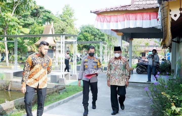 Bupati Inhil Ikuti Rapat Kordinasi Penanganan Covid 19 dan Mitigasi Bencana di Wilayah Riau