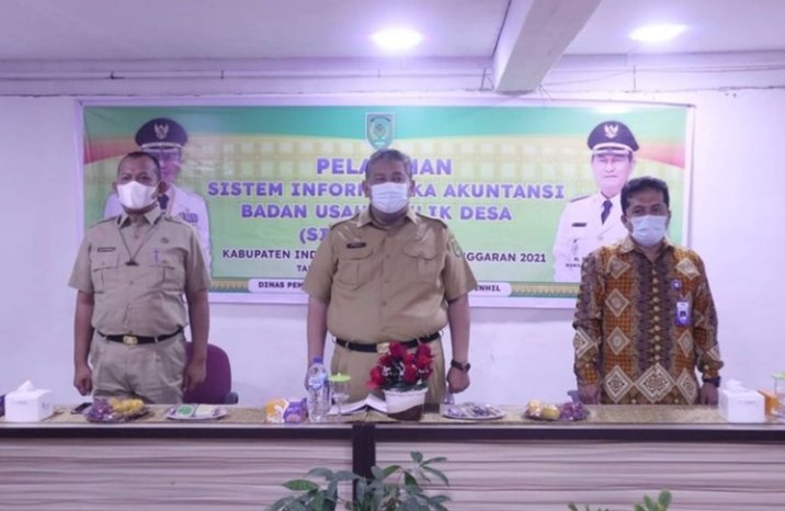 Digelar Dinas PMD, Bupati Inhil Diwakili Sekda Buka Pelatihan SIA Bumdesa Tahun 2021