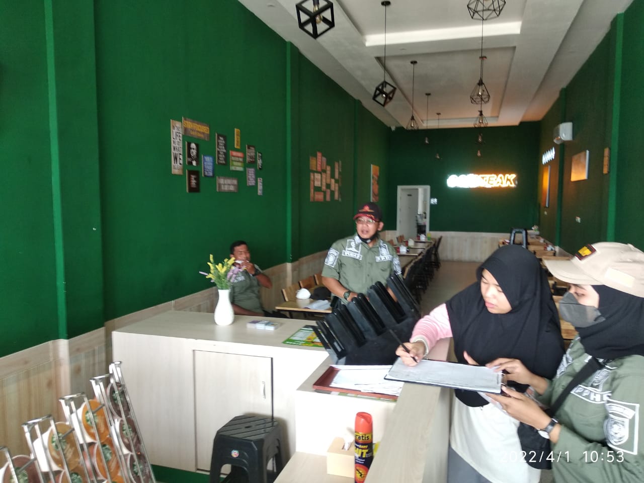 Satpol PP Inhil Sosialisasikan Surat Himbauan Bupati Tentang Tertib Ramadhan 1443 H