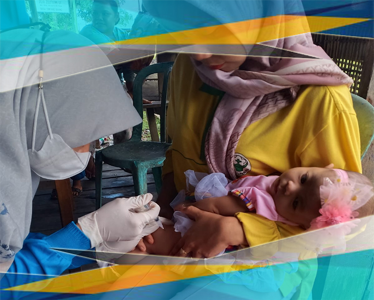 Sukseskan Pekan Imunisasi Dunia 2022, UPT Puskesmas Simpang Gaung Gelar Imunisasi