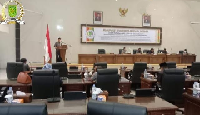 DPRD Inhil Gelar Rapat Paripurna Ranperda BPD dan Laporan Pertanggungjawaban APBD 2021