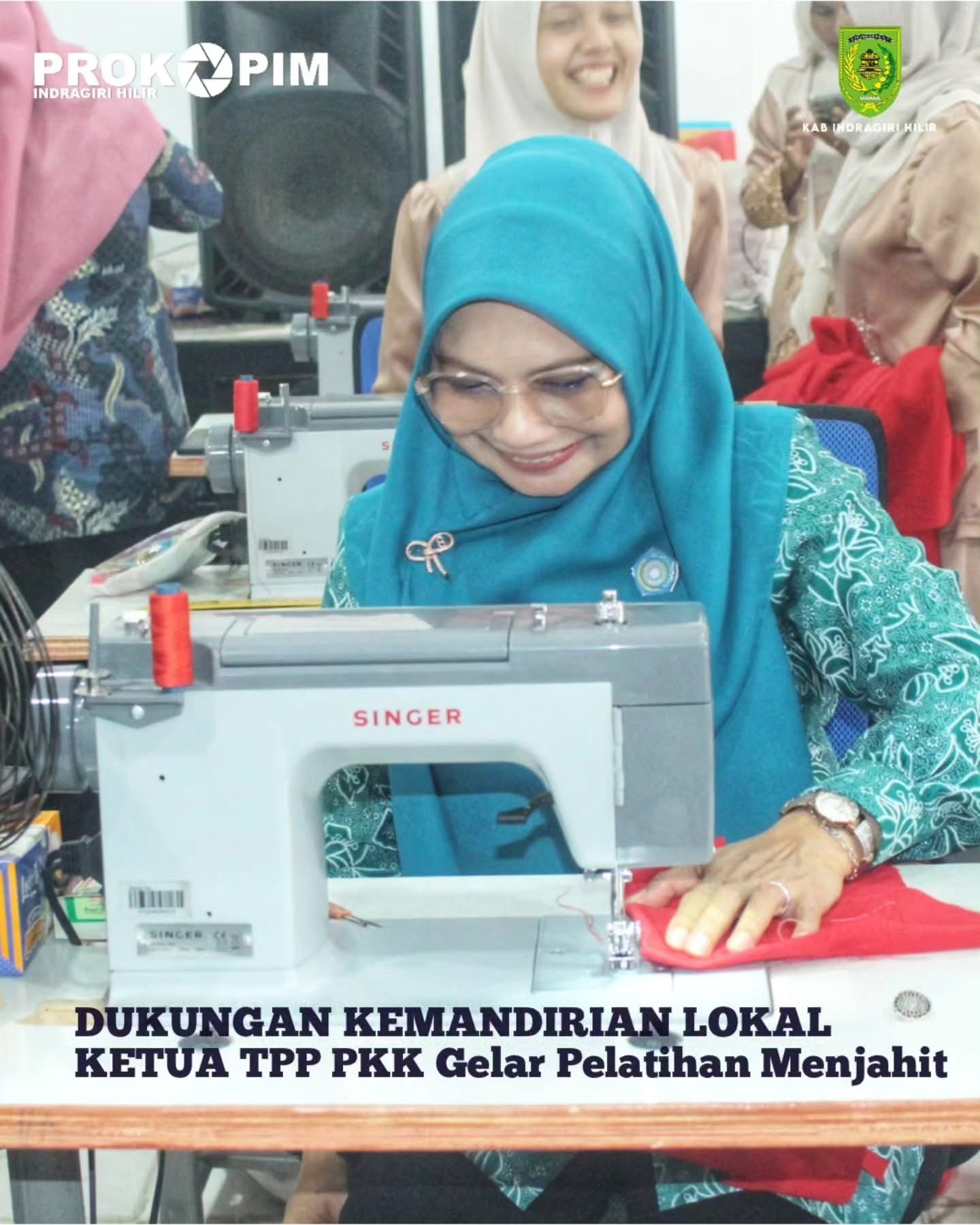 Ketua TP PKK Inhil Dukung Kemandirian Lokal Dengan Pelatihan Menjahit