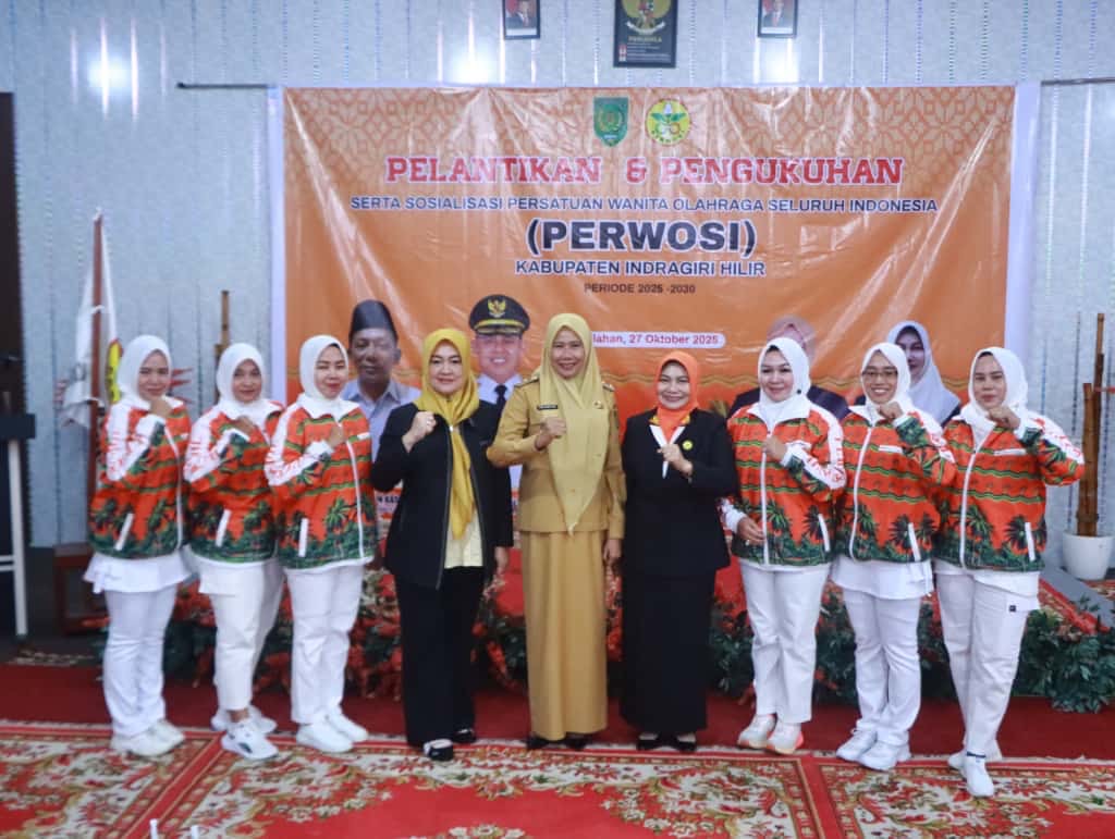 Katerina Susanti Resmi Dilantik, Wabup Wanita Inhil Harapkan Wanita Makij Giat Olahraga